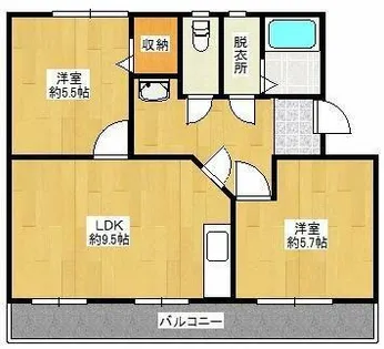 コンチェルト東合川Ⅰ【1階】の間取り