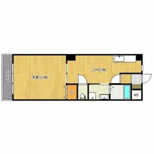 オーシャン日吉Ⅱ【4階】の間取り