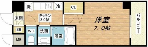 ジュネス高津公園【2階】の間取り