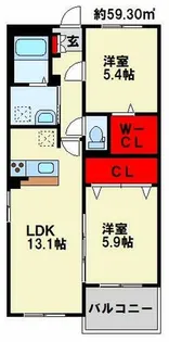 カームテラス【2階】の間取り