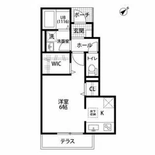 フィオーレ中前田【1階】の間取り
