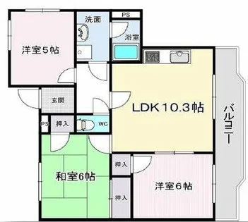 大阪府南河内郡太子町大字山田【マンション】の間取り