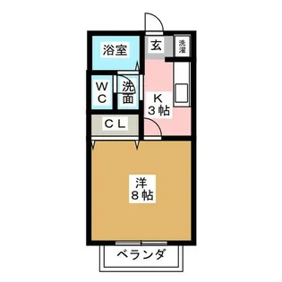 サン・friends能田【2階】の間取り