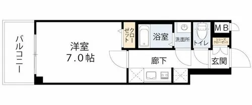 D.Clarest玉造【6階】の間取り