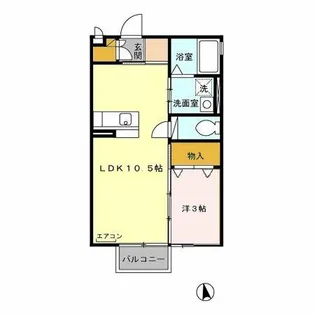 メゾンドール【201号室】の間取り