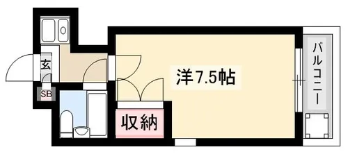 メゾンS【1D号室】の間取り