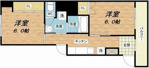 トウセン本町橋ビル【5階】の間取り