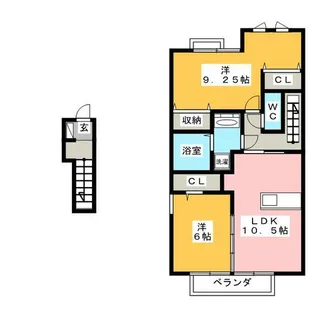 けやき【2階】の間取り