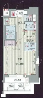プレサンス名古屋STATIONアライブ【8階】の間取り