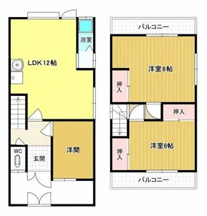 大阪府富田林市甲田2丁目【一戸建】の間取り
