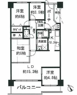 メゾンドール堺【315号室】の間取り