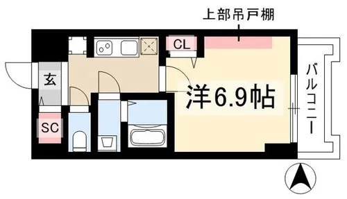 プレサンス高畑ルミア【10階】の間取り