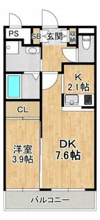 大阪府箕面市西小路2丁目【マンション】の間取り