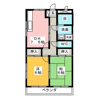 コーポユニティ【2階】の間取り