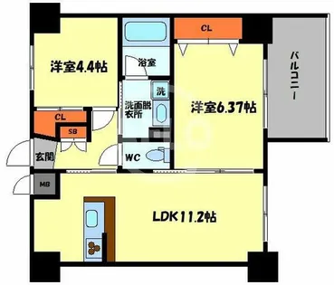 サムティ難波グレイス【12階】の間取り