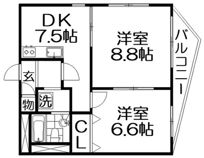イーストヒルズ東香里【4階】の間取り