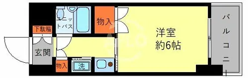 グラン・ドムール玉造【6階】の間取り