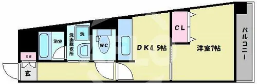 ベルビュー7番館【6階】の間取り