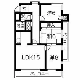 エーデルハイム汐路【2階】の間取り