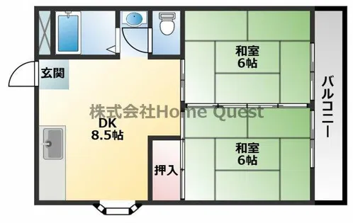 コンフォート青山【2階】の間取り