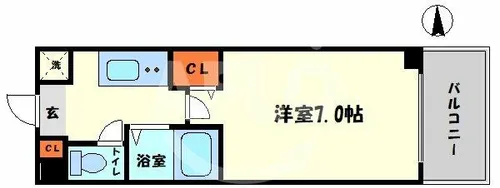 ディナスティ松屋町【10階】の間取り
