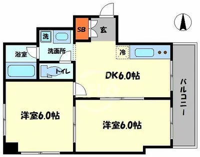 ドエル恵美須【5階】の間取り