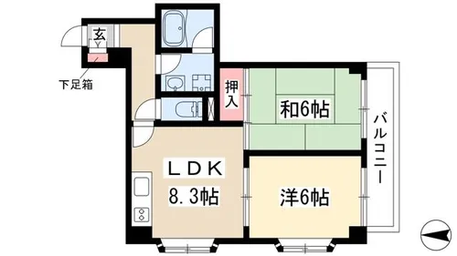 レスカール白金【402号室】の間取り