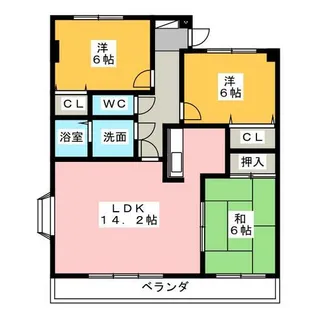 サニーコートカームS【3階】の間取り