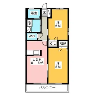 サンハイム桜花【2階】の間取り