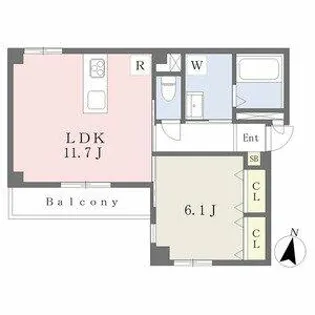 エスリア大須【2階】の間取り