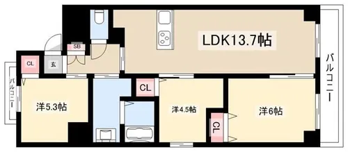 PLAN DOOL広路【403号室】の間取り