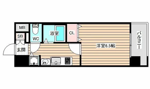 大阪府大阪市此花区西九条3丁目【マンション】の間取り