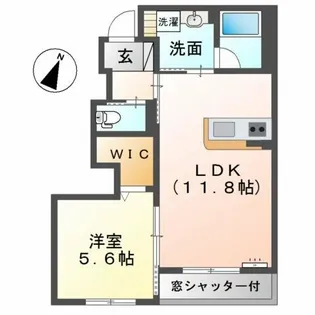 フロンティア優希【1階】の間取り