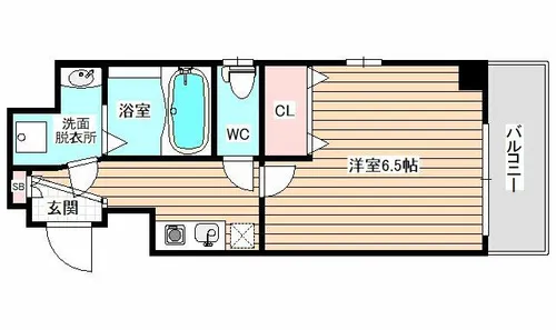 プライムコート玉川【4階】の間取り