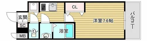 大阪府大阪市港区市岡3丁目【マンション】の間取り