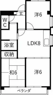シャトーレ滝ノ水【1階】の間取り