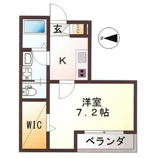 ヒルサイド見附町【1階】の間取り