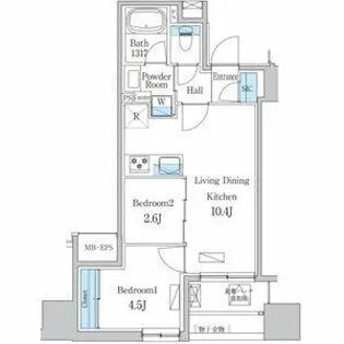 デュオフラッツ今池フレナ【0704号室】の間取り