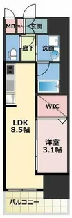 ALIVIS九条【14階】の間取り
