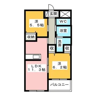 サンライズ レジデンス【3階】の間取り