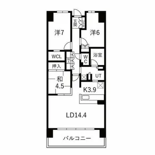 ザ・パークハウス相生山【3階】の間取り