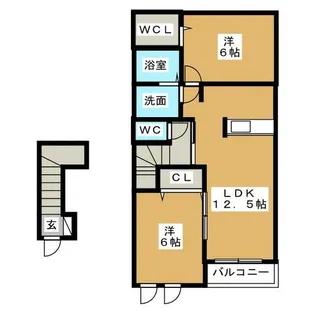 プロスペリティ緑【2階】の間取り