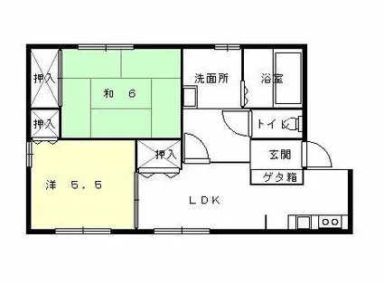 ディアス田寺【1階】の間取り