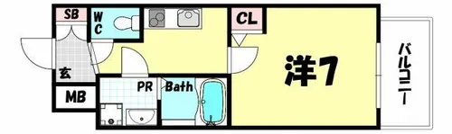 セレニテ三宮リアン【7階】の間取り