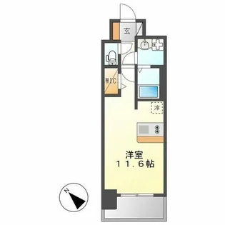 プレサンスジェネ鶴舞【2階】の間取り