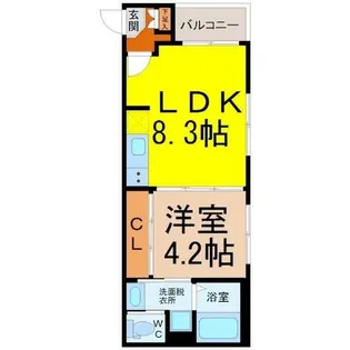ハーモニーテラス四番IV【201号室】の間取り