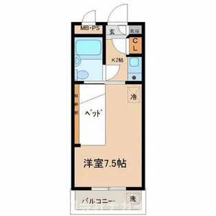 ロイヤルルベール【401号室】の間取り