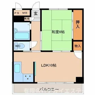 ロイヤルルベール【602号室】の間取り