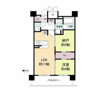 セレニテ心斎橋グランデ【14階】の間取り