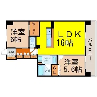ラフィシア上前津【6階】の間取り